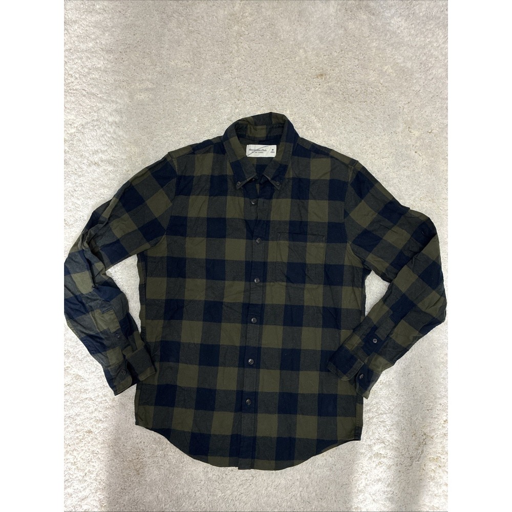 Abercrombie & Fitch Soft A&F Flannel Mens M Button Down Long Sleeve Plaid Shirt